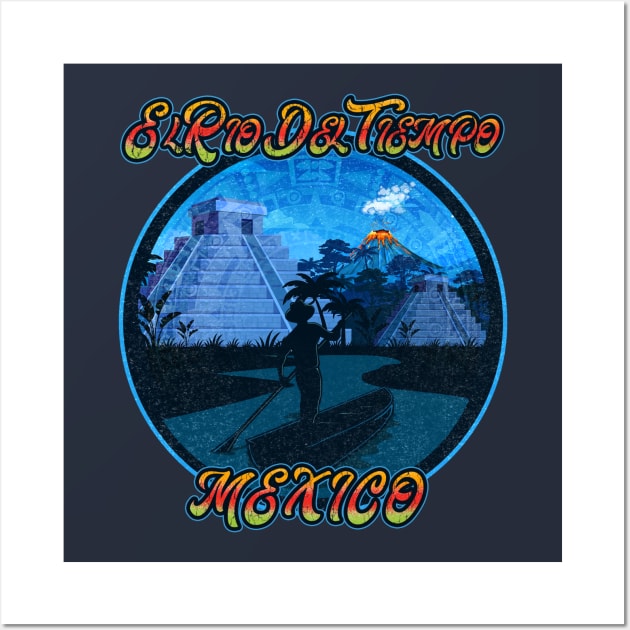 Distressed El Rio Del Tiempo Mexico Pavilion Gran Fiesta Tour Wall Art by Joaddo